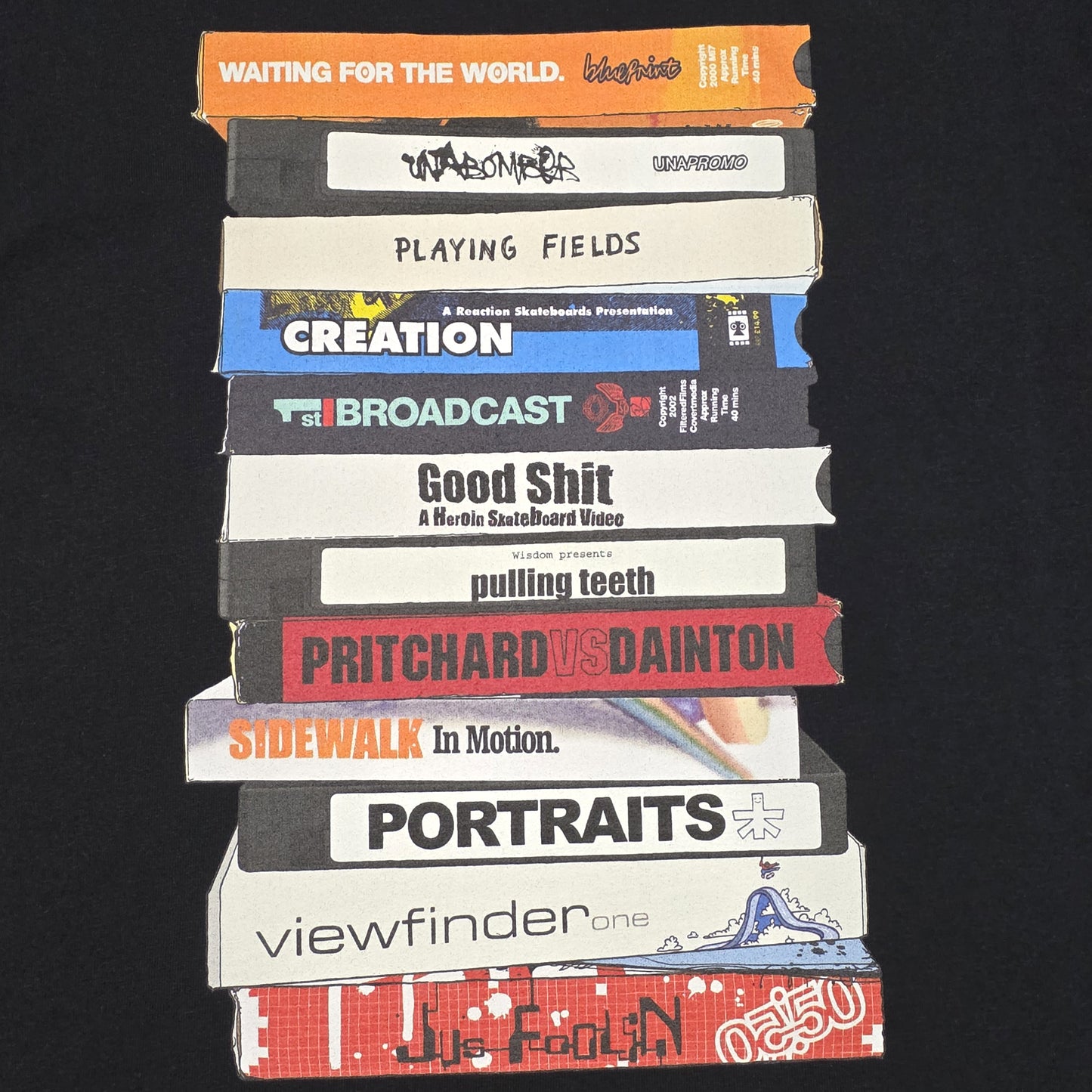 Video Years - UK Skate VHS Tribute T-shirt (Black)