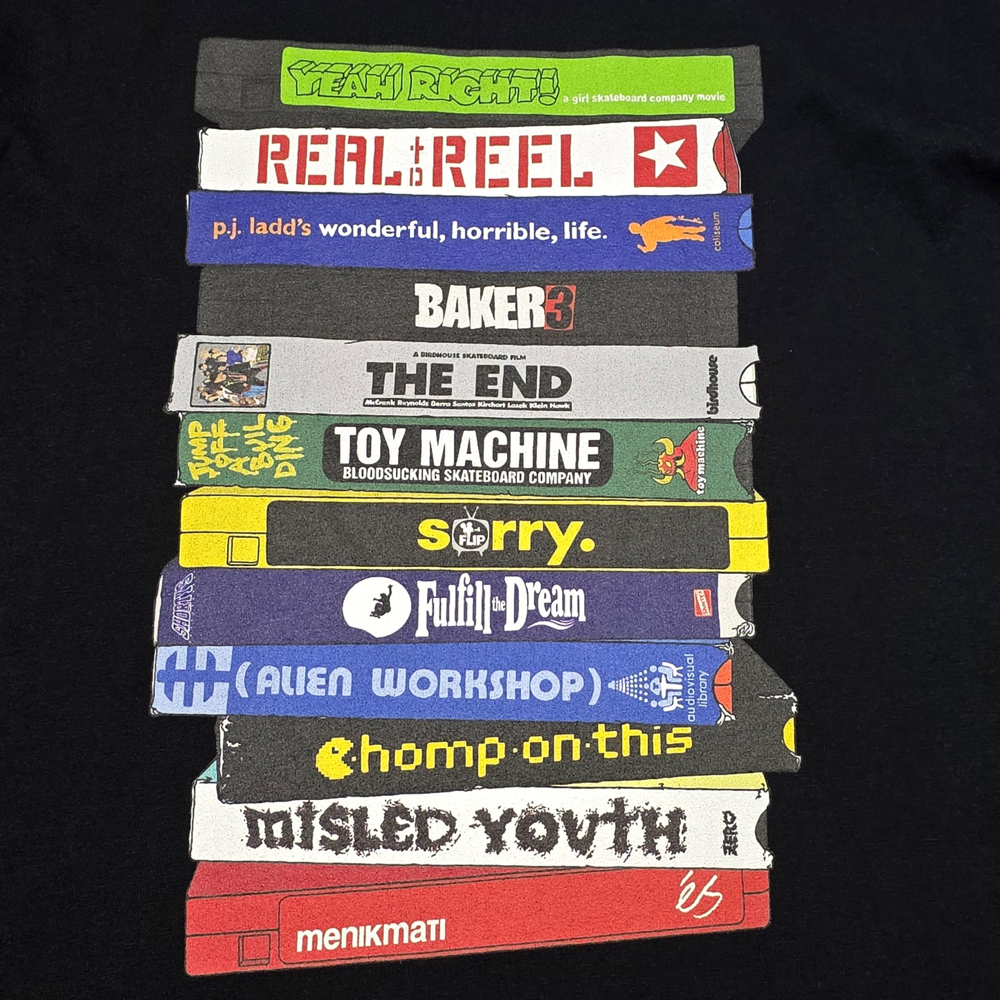 Video Years - Skate VHS Tribute T-shirt (Black)