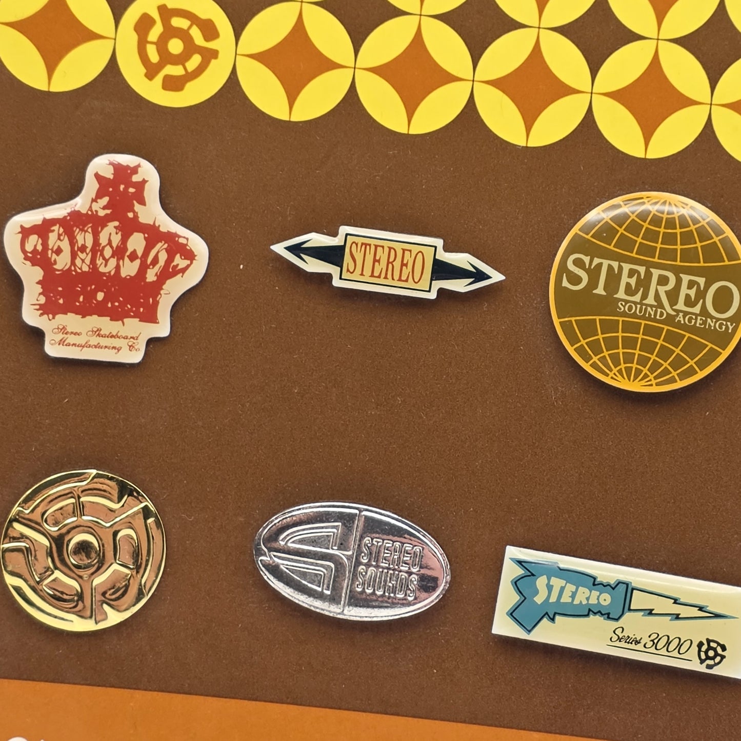 Stereo Skateboards Pin Badge Set x 6