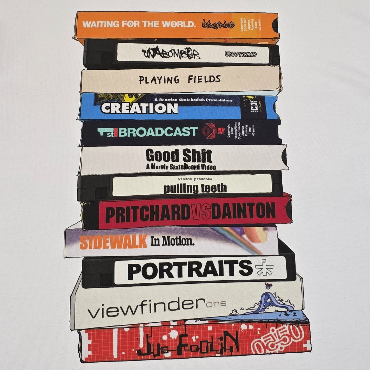 Video Years - UK Skate VHS Tribute T-shirt (White)
