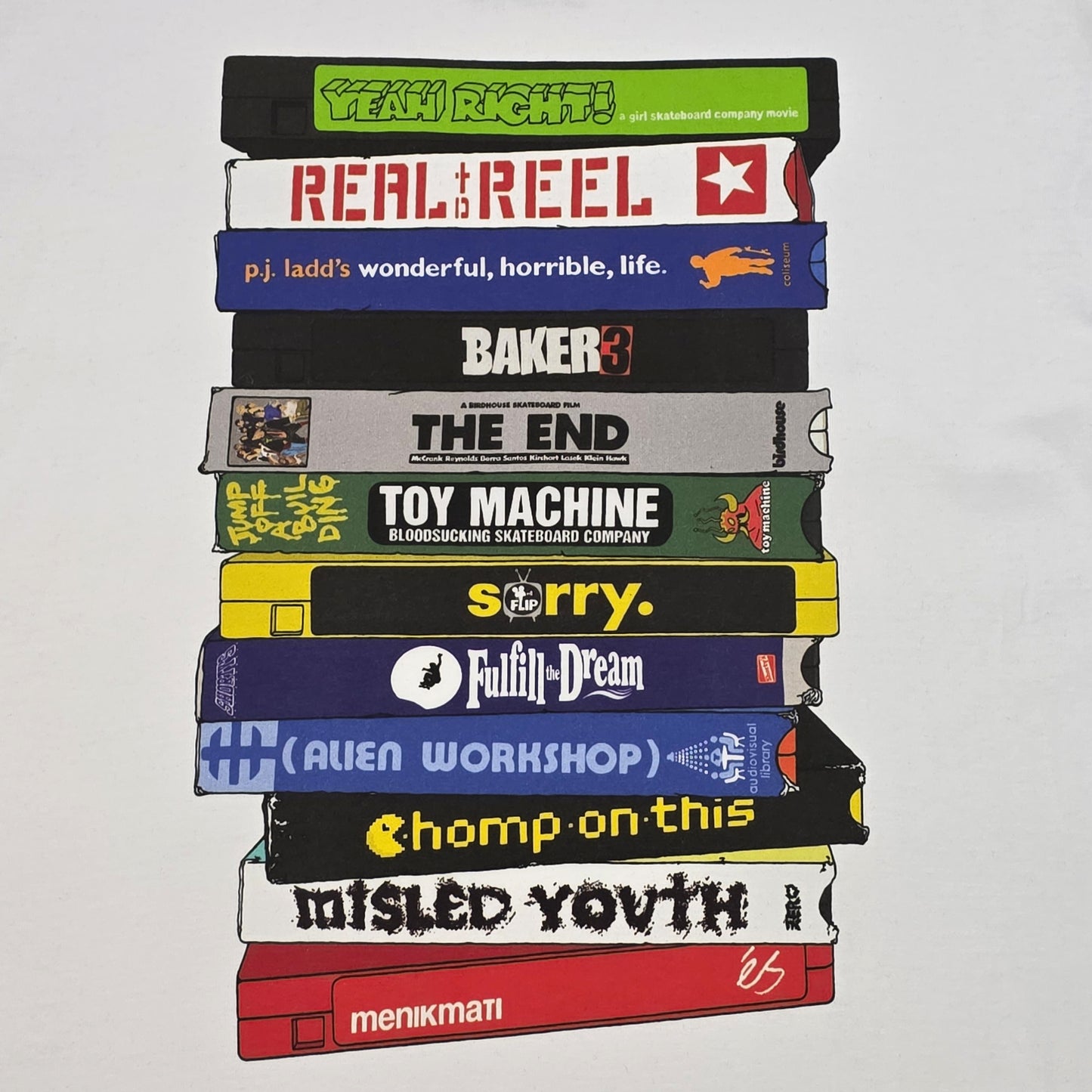 Video Years - Skate VHS Tribute T-shirt (White)