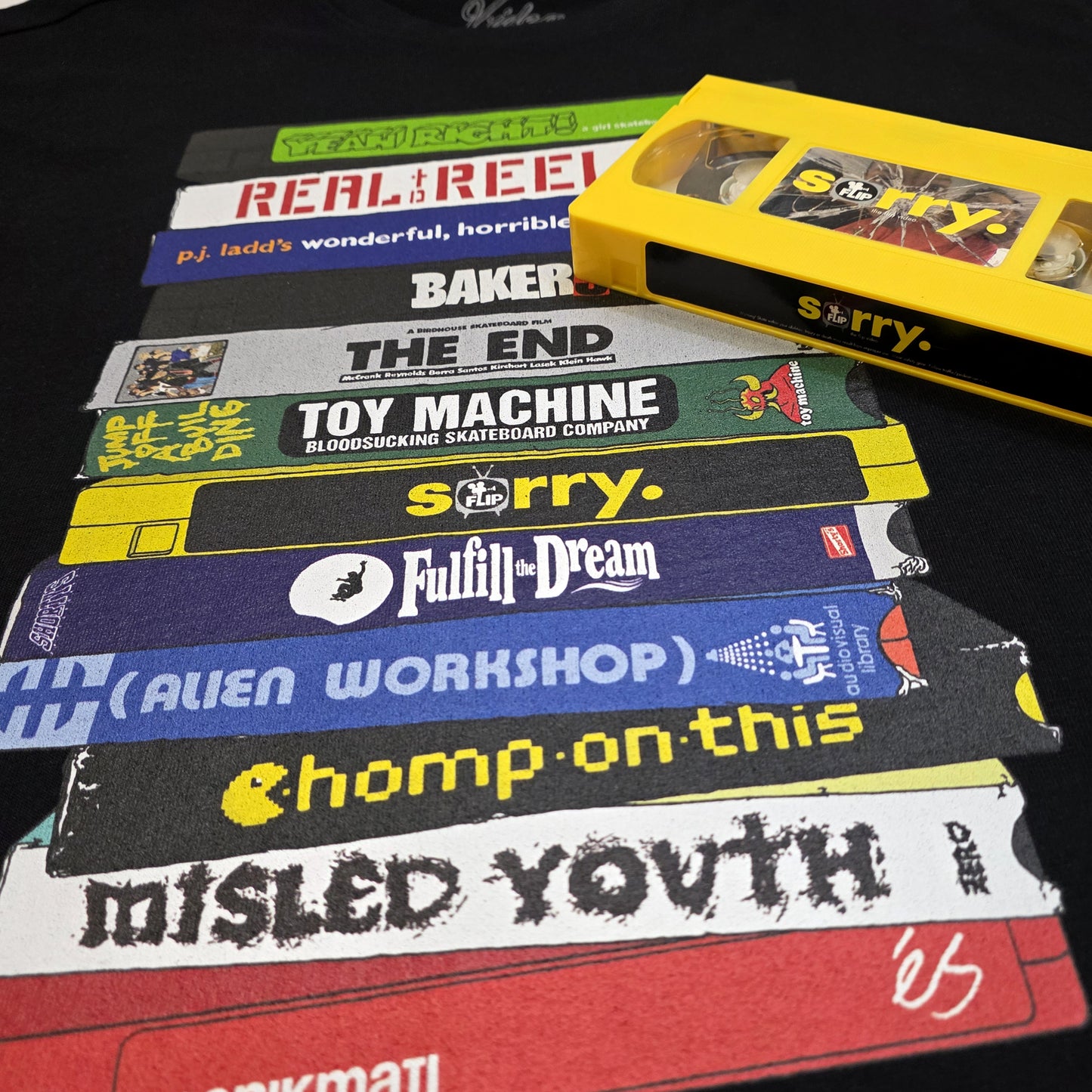 Video Years - Skate VHS Tribute T-shirt (Black)